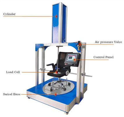 2KN Load Cell Furniture Testing Equipment Office Chair Rotation Fatigue Life Tester Precision